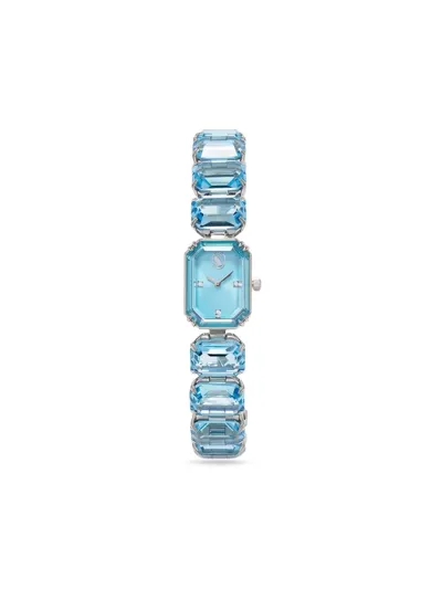 Swarovski Octagon Cut Quartz Watch In Blue