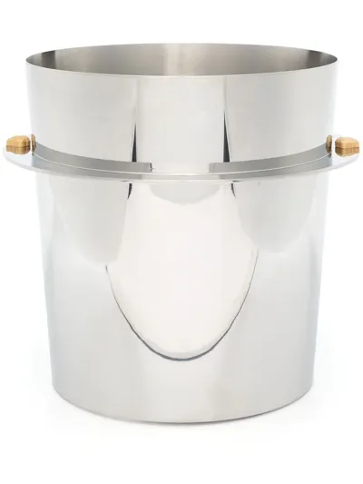 Versace Medusa Head Champagne Bucket In Silver