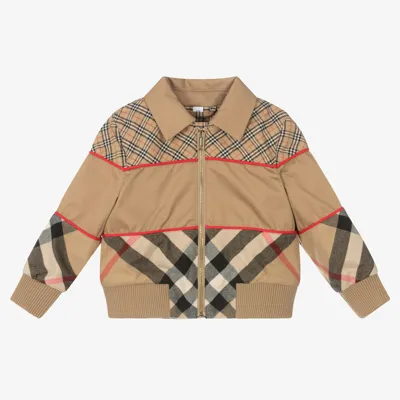 Burberry Baby Beige Contrast Check Jacket