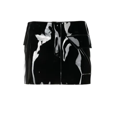 Alyx Embossed-logo Mini Skirt In Black