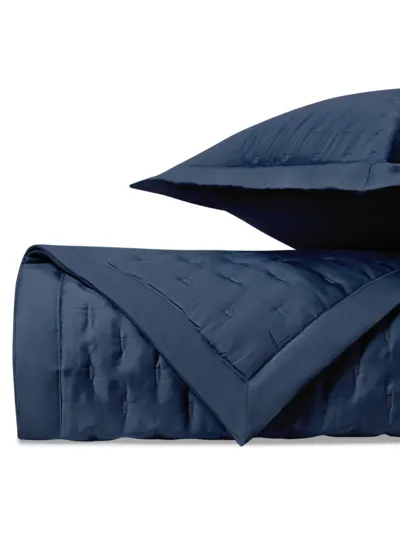 Home Treasures Fil Coupe Quilting Coverlet And Shams - Queen In Navy Blue