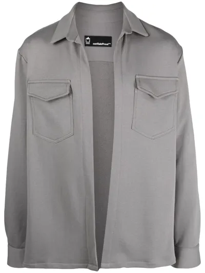 Styland Cotton Long-sleeve Shirt In Grey