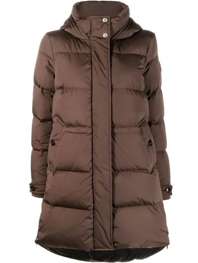 Woolrich Alsea Down-padded Parka In Brown