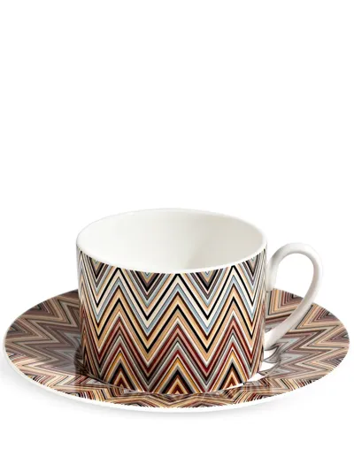 Missoni Zig Zag Jarris Teacup Set In Neutrals