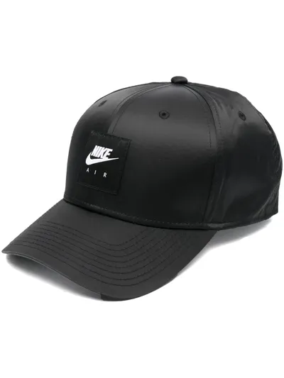 Nike Logo-patch Detail Baseball Cap In Schwarz