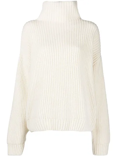 Anine Bing Sydney Funnel-neck Jumper In Ivory