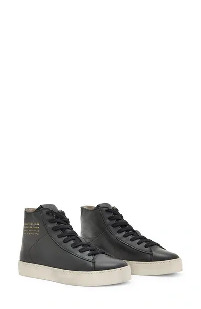 Allsaints Tana High Top Sneaker In Black