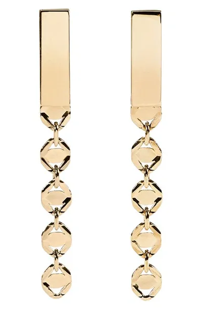 Lana Women's Short 14k Yellow Gold Miami Linear Earrings