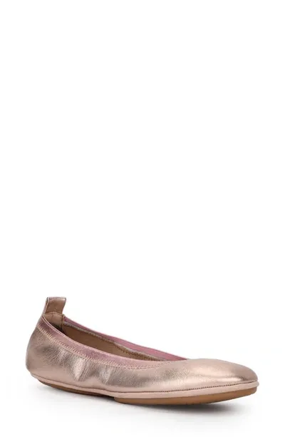 Yosi Samra Samara Foldable Ballet Flat In Rose Gold