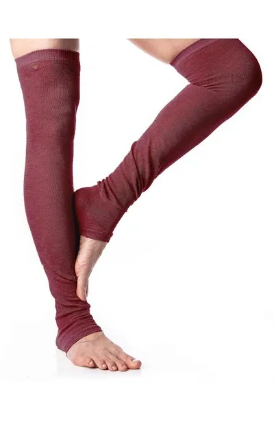 Arebesk Leg Warmers In Burgundy