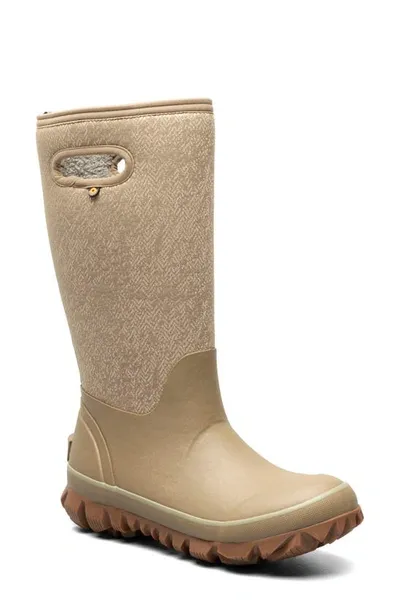 Bogs Whiteout Faded Waterproof Winter Boot In Taupe