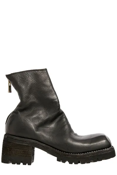 Guidi Back Zip Squared In Black