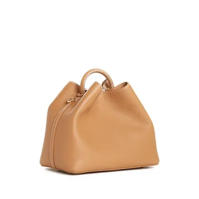 Elleme Raisin Leather Handbag