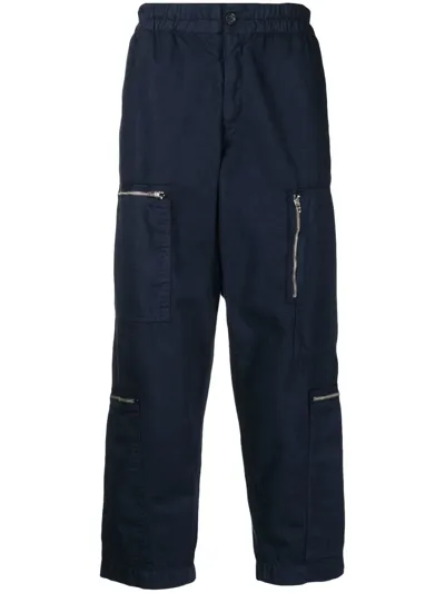 Ymc You Must Create Flight Zip-pocket Trousers In Blue