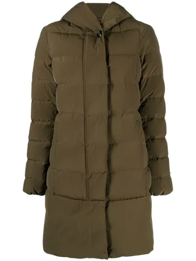 Woolrich Prescott Puffer Parka In Dark Green