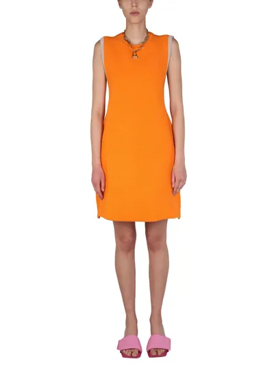 Jacquemus La Robe Sorbetto Orange Terry Mini Dress