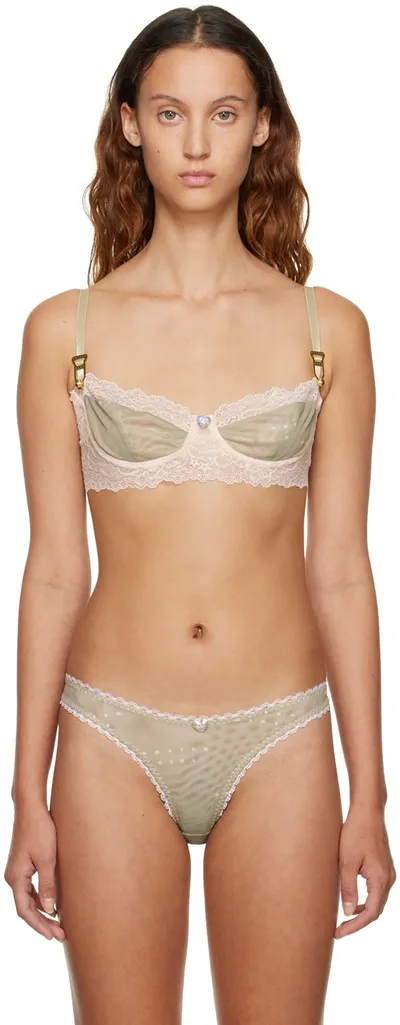 Poster Girl Ssense Exclusive Pink Priscilla Bra In Clay/blush Pink