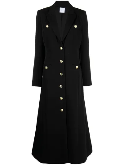 Rosetta Getty Peak Lapel Maxi Coat In Black