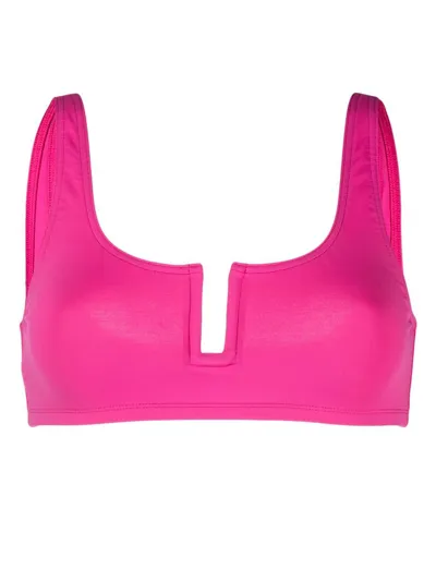 Eres Pink Ultrason Bikini Top In Laurier Rose