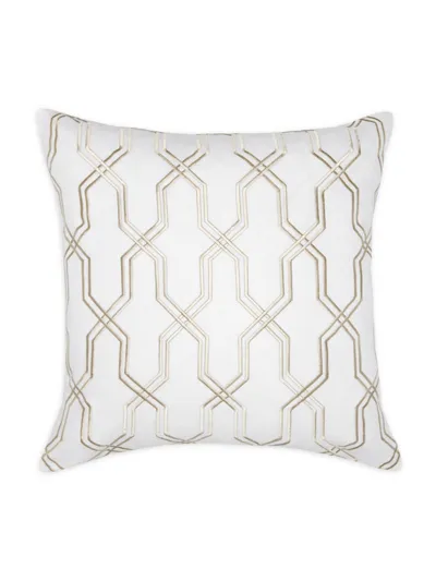 Sferra Borsari Decorative Pillow, 20"sq. In White Oak