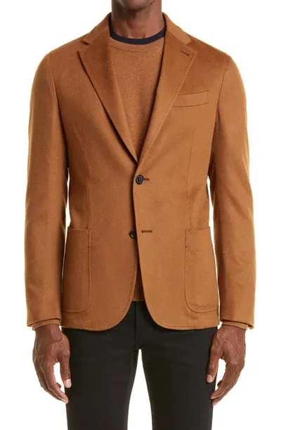 Zegna Deconstructed Oasi Cashmere Sport Coat In Brown