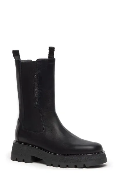 Nerogiardini Calfskin Jeweled Chelsea Boots In Black