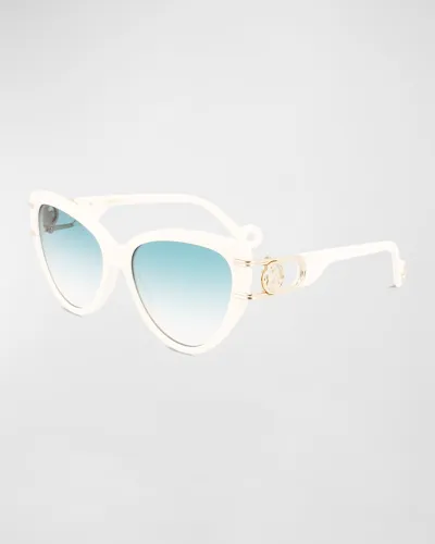 Lanvin Women's Mother & Child 56mm Cat Eye Sunglasses In White