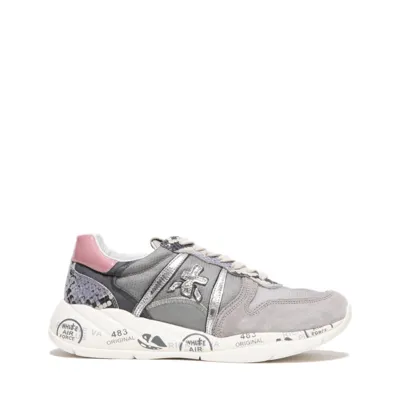 Premiata Layla Low-top Lace-up Sneakers In Grau