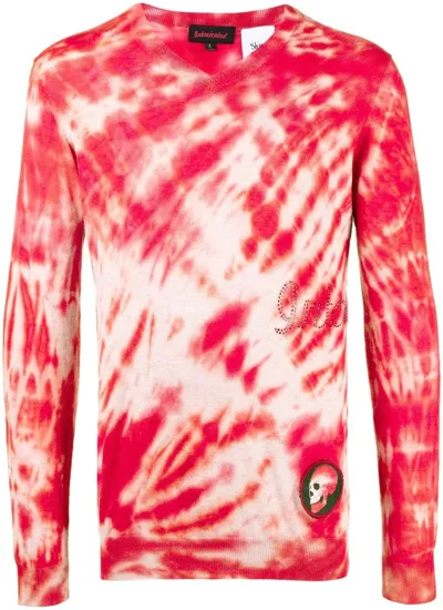 Stain Shade Tie-dye Knit Jumper In Rot