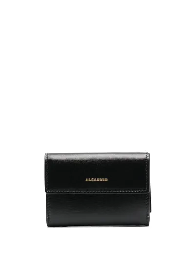 Jil Sander Logo-print Detail Wallet In Black