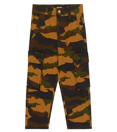 Molo Kids' Austin Cargo Pants In Simple Camo