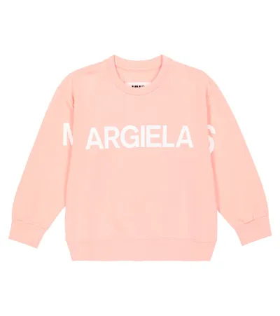 Mm6 Maison Margiela Logo-print Cotton Sweatshirt In Pink