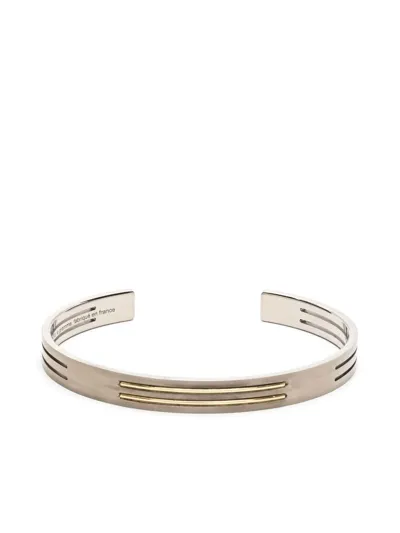 Le Gramme 18kt Yellow Gold And Titanium 9g Bracelet In Silver