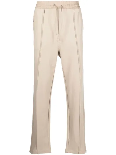 Y-3 Logo-print Track Pants In Beige