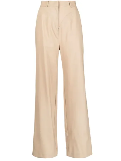 Act N°1 Wide-leg Wool Trousers In Brown