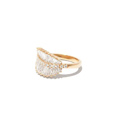 Anita Ko 18kt Yellow Gold Palm Leaf Diamond Ring