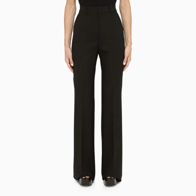 Sportmax Black Wool Bell-bottom Trousers