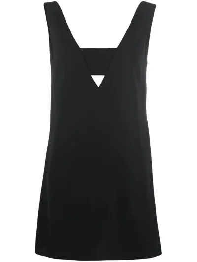 P.a.r.o.s.h Short Dress With Cut Out Details In Black