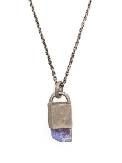 Parts Of Four Talisman Tanzanite-charm Necklace In Silber