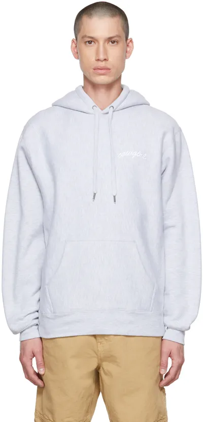 Cowgirl Blue Co Gray Script Hoodie In Ash