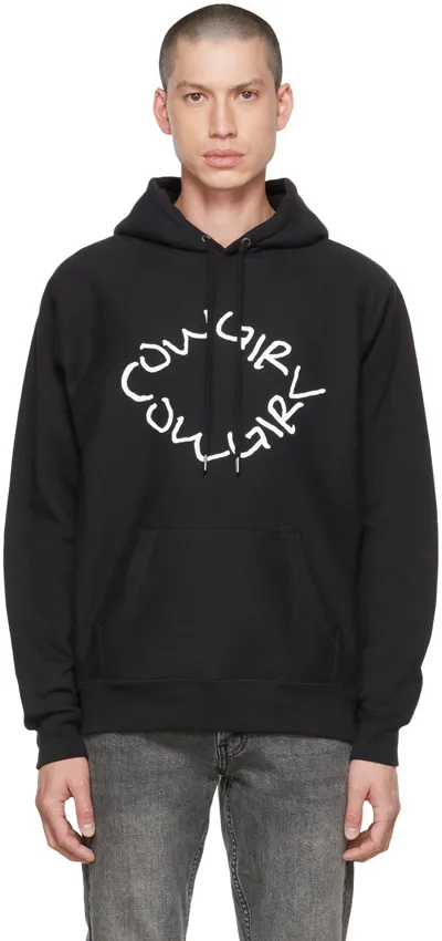 Cowgirl Blue Co Black Penmanship Hoodie