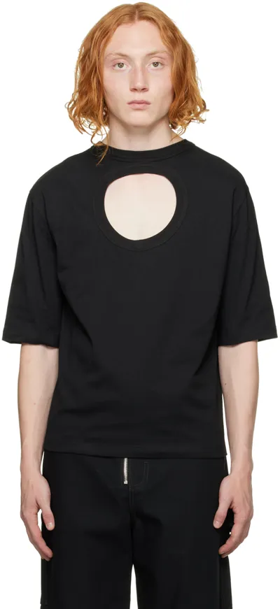 Dion Lee Black Cutout T-shirt