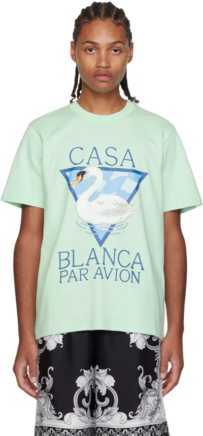 Casablanca Logo-print Short-sleeved T-shirt In Mint