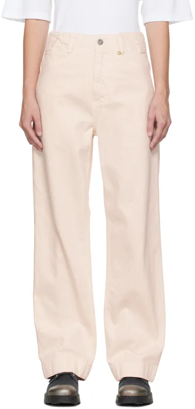 Objects Iv Life Pink Wide Leg Jeans In Pale Pink