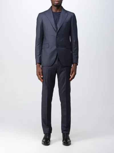 Tagliatore Wool Suit In Navy