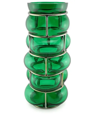 Vanessa Mitrani Brick Glass Vase In Green