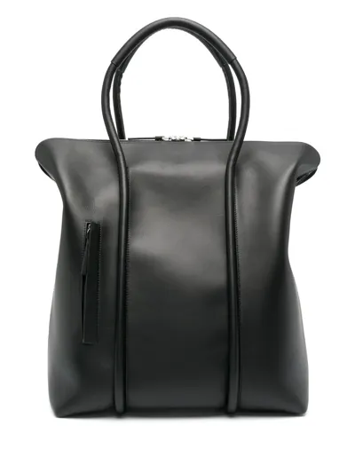 Bonastre Black Rope Shopper Leather Tote Bag