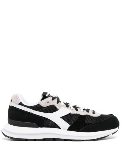 Diadora Panelled Low-top Sneakers In Schwarz