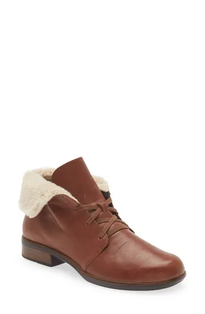 Naot Pali Faux Shearling Lined Bootie In Brown