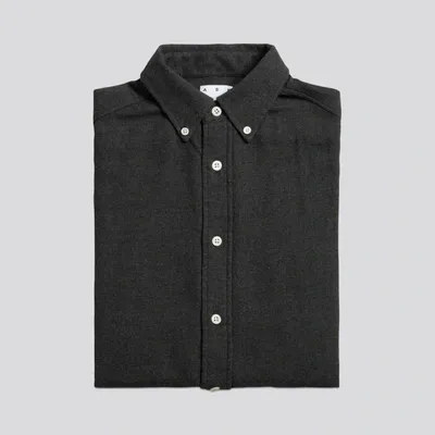 Asket The Flannel Shirt Charcoal Melange